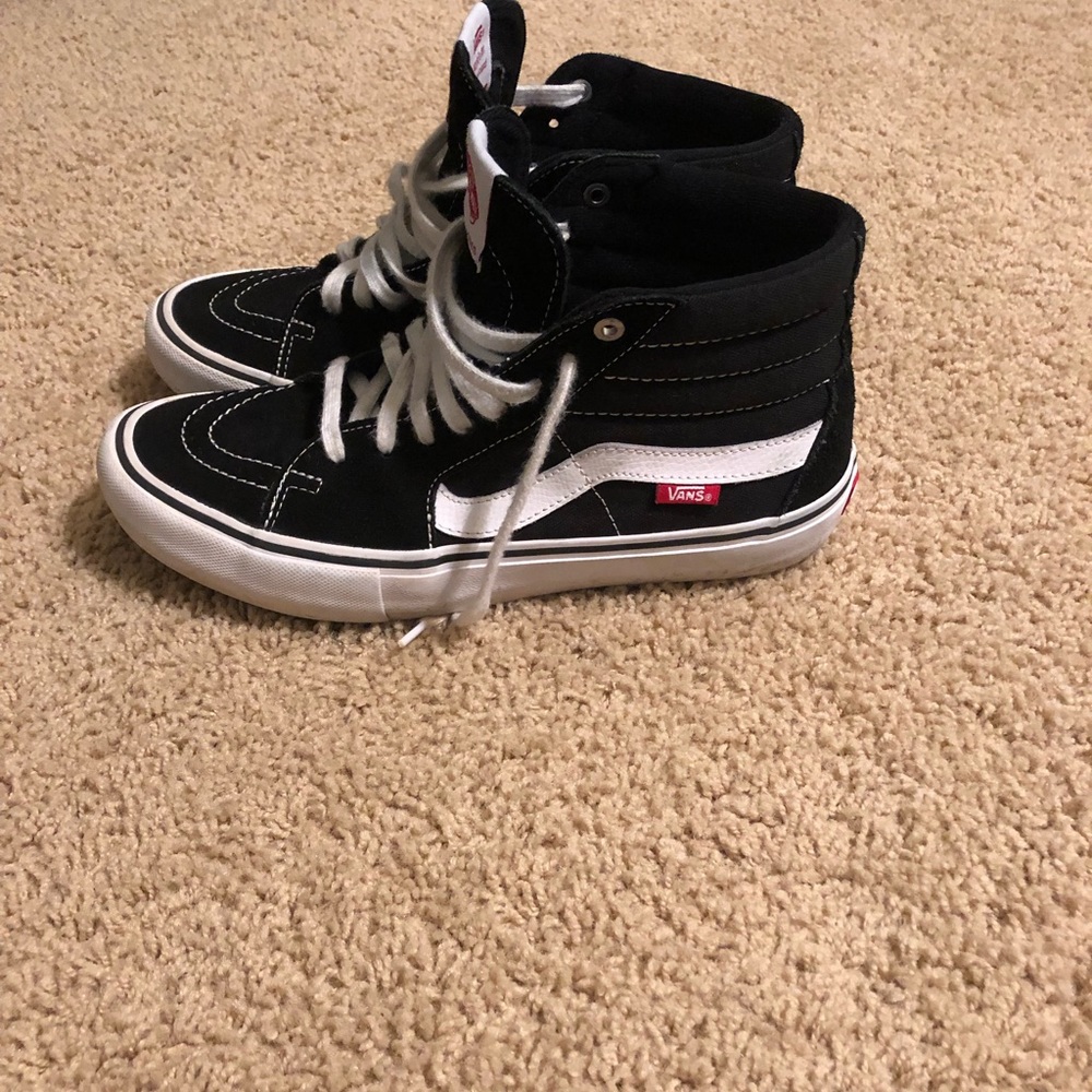 Black and White Hi-top vans